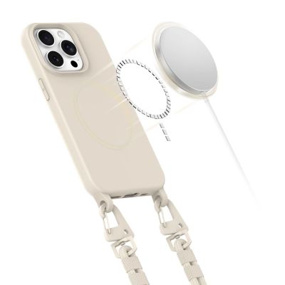 3. Tech-Protect MagNecklace MagSafe-Hülle für iPhone 15 Pro – Beige