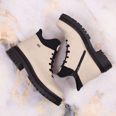 22. Wasserdichte, komfortable Damen-Winterstiefeletten in Beige Rieker Y3163-60