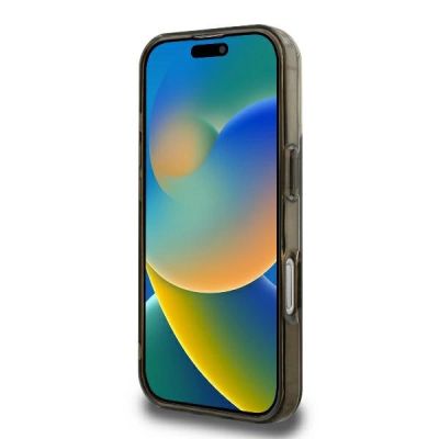 5. Guess IML 4G Background MagSafe-Hülle für iPhone 16 Pro – braun