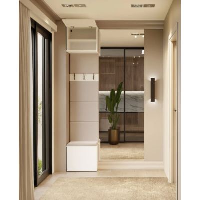 8. Garderobenschrank HAGA, 1 Stück, Weiß