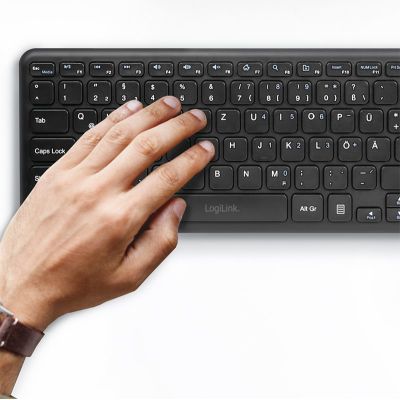 9. LogiLink ID0188 Tastatur Home RF kabellos QWERTZ Schwarz