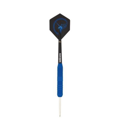 4. Steeldarts Unicorn Core Plus - Blaues gummiertes Messing 21 g: 8650 | 23 g: 8651 | 25 g: 8652