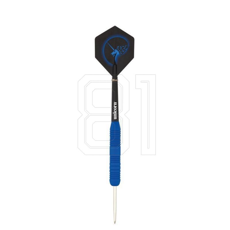 4. Steeldarts Unicorn Core Plus - Blaues gummiertes Messing 21 g: 8650 | 23 g: 8651 | 25 g: 8652