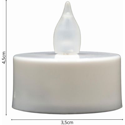 20. 2er-Set LED-Teelichter mit Timer, weiß