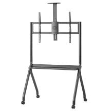 MACLEAN TV-Wagen mit Kameraablage, auf Rollen, 55–100 Zoll, max. Traglast 120 kg/10 kg Ablage, max. VESA 900 x 600, MC-114 B