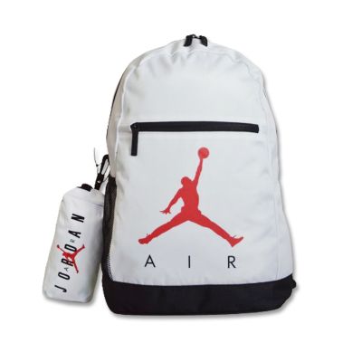 Air Jordan Schulrucksack Weiß + Federmäppchen - 9B0503-001