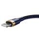 2. Baseus Cafule USB-A / Lightning 2.4A QC 3.0 Kabel 1 m - Blau-Gold