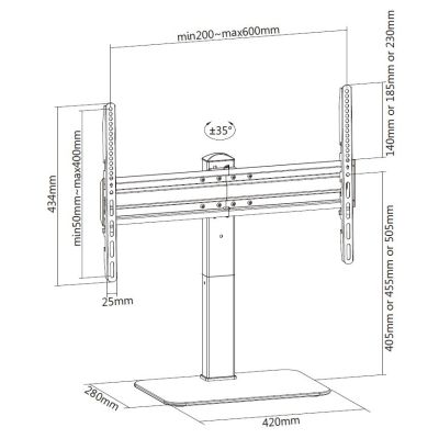 10. Equip 650612 TV-Halterung 177,8 cm (70") Schwarz