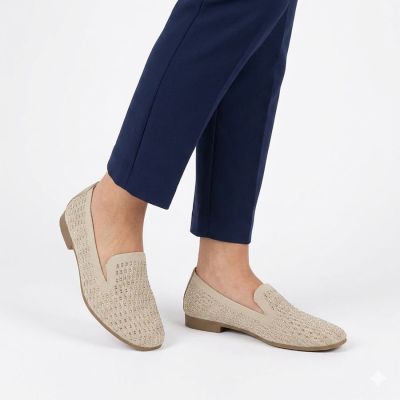5. Beigefarbene Lords-Schuhe für Damen mit Zirkonia, Bugatti TT2N4205