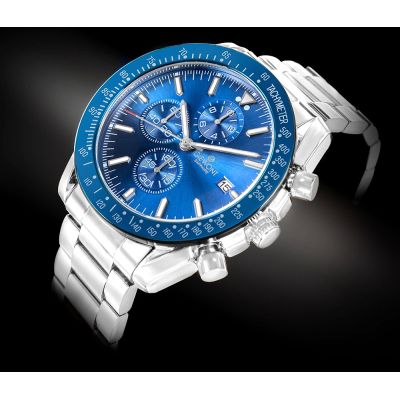 2. Giewont Herrenuhr Chronograph Saphir Silber Blau GW8720-B3