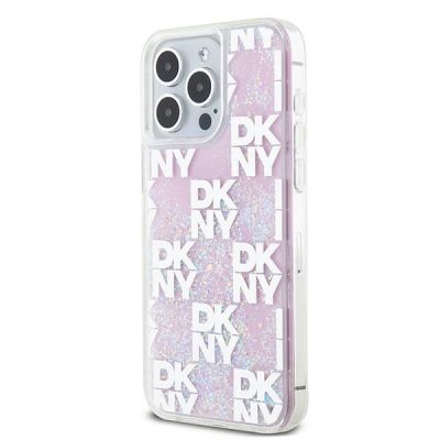 2. DKNY Liquid Glitter Multilogo Hülle für iPhone 15 Pro Max – Pink