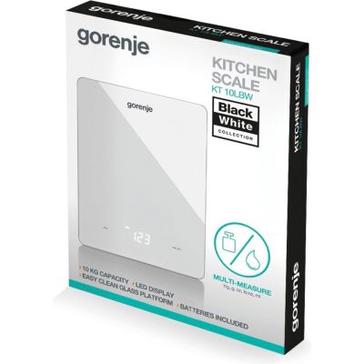 2. Gorenje KT10LBW Küchenwaage (bis 10 kg; weiß)