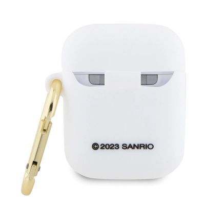 2. Hello Kitty Silikon 3D Kitty Head Hülle für AirPods 1/2 – weiß