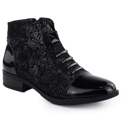 15. Schwarze Damen-Arbeitsstiefel mit Socken Sabatina