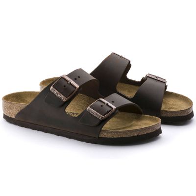 4. Birkenstock Arizona Nubuck Habana Narrow Brown Damen/Herren Flip-Flops (52533)