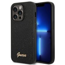 Guess Glitter Script Case für iPhone 14 Pro - Schwarz