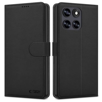 Tech-Protect Brieftaschenhülle für Motorola Moto G67 / G77 - Schwarz