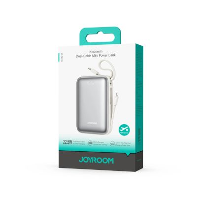 7. Joyroom JR-PBF29 20000mAh 22,5W Powerbank mit Doppelkabel – Weiß