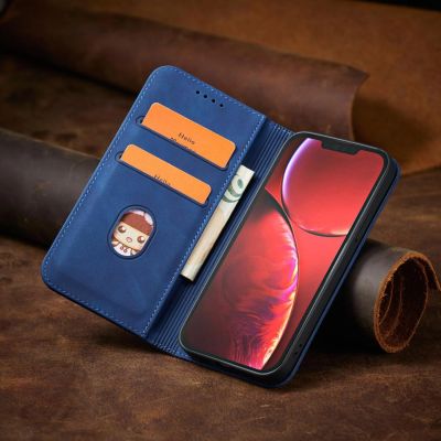 11. Magnet Fancy Case Case für iPhone 13 Pro Max Tasche Kartenetui Kartenhalter Blau