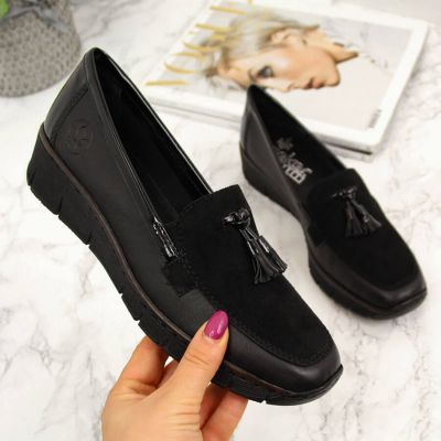Rieker W RKR395 schwarze Keilschuhe