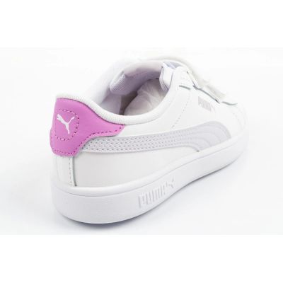 4. Puma Smash 3.0 Kinder-Sportschuhe, Sneaker, weißes Leder, modisch