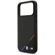 6. BMW M Carbon Tricolor Line MagSafe Case für iPhone 17 Pro Max - Schwarz