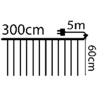 39. Weihnachtsbaumbeleuchtung, Lichtvorhang für den Außenbereich/Innenbereich, 120 LEDs, 300 x 60 cm, mit Fernbedienung, warmweiß