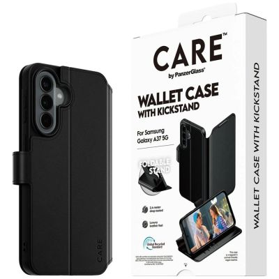 7. CARE by PanzerGlass Feature Wallet Kickstand Case für Samsung Galaxy A37 - Schwarz