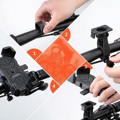 3. Rockbros 25210030001 Fahrrad-Handyhalterung für den Lenker – schwarz