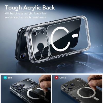 7. ESR Classic Hybrid MagSafe + Panzerglas-Set für iPhone 17 Pro Max – Klar