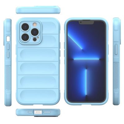 8. Magic Shield Case für iPhone 13 Pro flexible gepanzerte Hülle hellblau