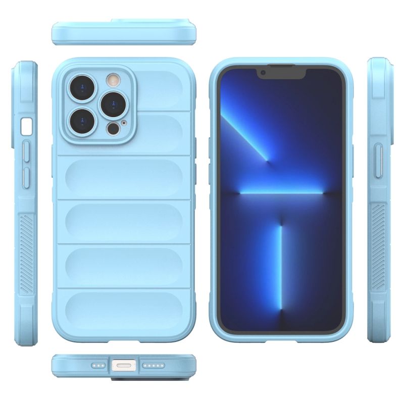8. Magic Shield Case für iPhone 13 Pro flexible gepanzerte Hülle hellblau
