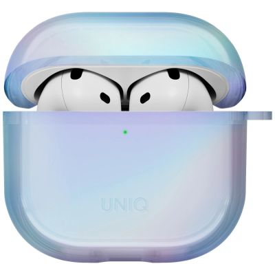 2. Uniq Iridescia Hülle für AirPods 4 Hang Case - Holoblau