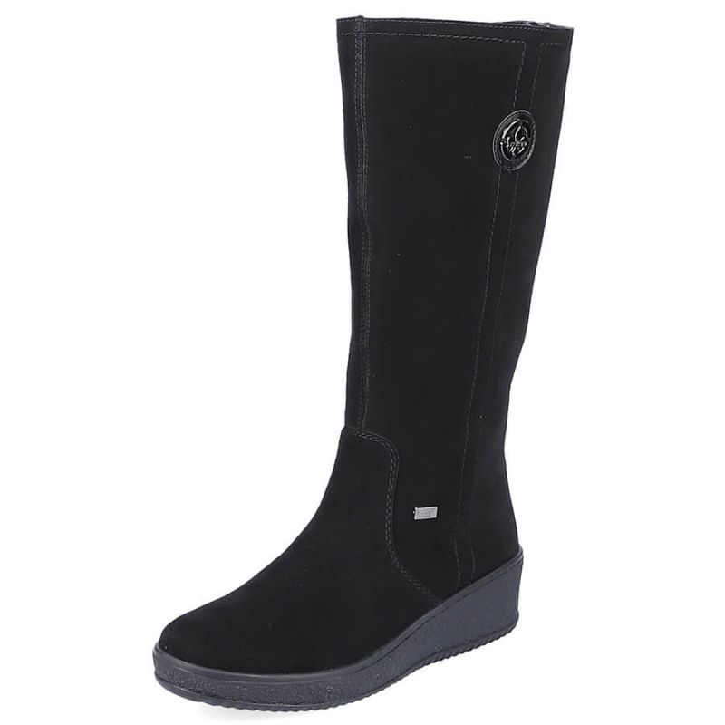 11. Rieker W R237 wasserdichte Nubukstiefel mit Schaffellfutter