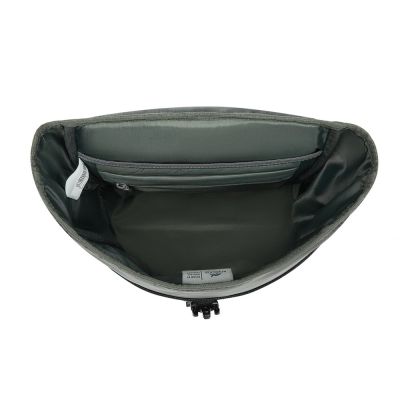 15. Rivacase Eden Rucksack, Roll-Up-Rucksack, Schwarz, Polyester, Gewachstes Leder (zum Hochziehen)