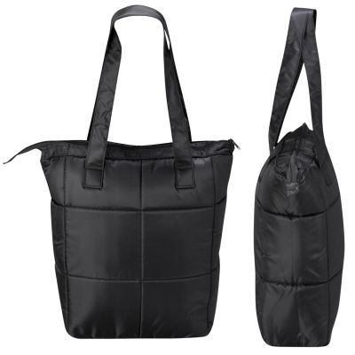 2. GROSSE SCHWARZE DAMEN-SCHULTERTASCHE SEMI LINE