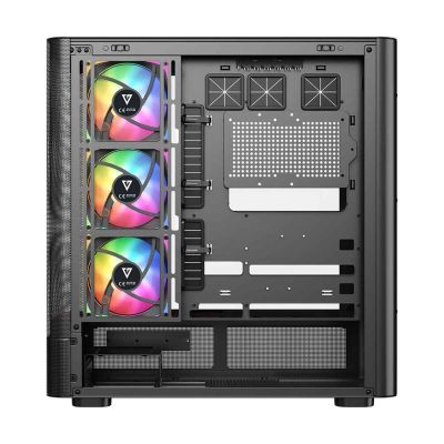 12. MODECOM VOLCANO AQ 500 ARGB MIDI SCHWARZES GEHÄUSE