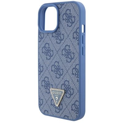 7. Guess GUHCP15SP4TDSCPB iPhone 15 6,1" blau/blaues Hardcase Crossbody 4G Metalllogo
