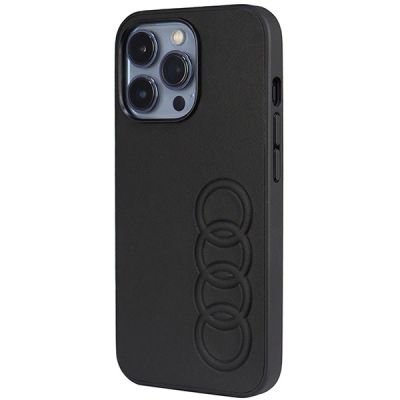 3. Audi Kunstleder iPhone 13 Pro / 13 6,1" schwarz/schwarz Hardcase AU-TPUPCIP13P-TT/D1-BK