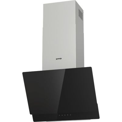 3. GORENJE WHI649EXBG Wandhaube, schwarzer Kamin, Edelstahl