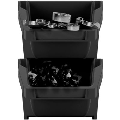 9. BINEER KURZES WORKSHOP-BEHÄLTERSET 10-TEILIG SCHWARZ KISTENBERG