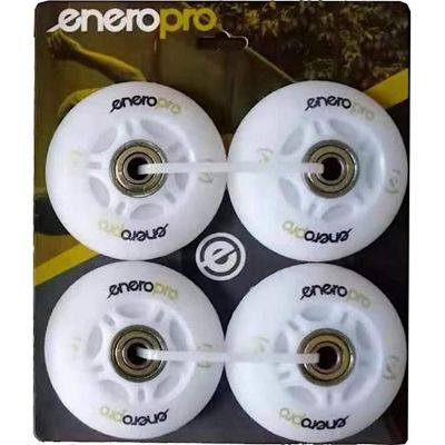 9. ENERO PRO PU-Roller-Skate-Rollen 64 mm, 4 Stück mit ABEC 7 LED-Kugellagern