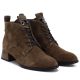 9. Damen-Ankle-Boots aus Leder mit Absatz, kamelfarbenes Veloursleder, Vinceza FIO27-67036