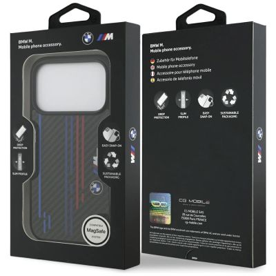 7. BMW M Kevlar Lines & Logo MagSafe Case für iPhone 17 Pro – Schwarz