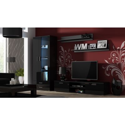 3. TV-Schrank SOHO 180 schwarz/glänzend schwarz