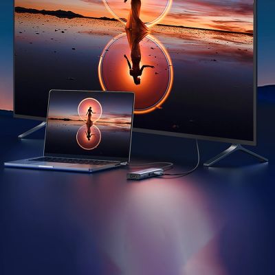 2. Ugreen USB-C Hub 10in1 USB-C HDMI Ethernet USB-A 5GB/s SD/TF Mini-Klinkenanschluss – Grau