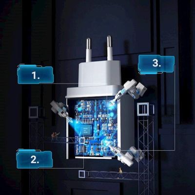 6. Ugreen CD122 schnelles Netzwerkladegerät Quick Charge 3.0 18W 3A USB weiß (10133)