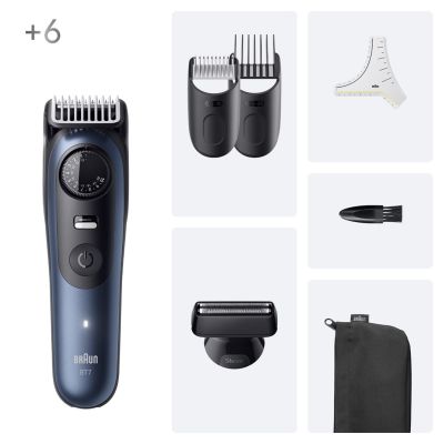 2. Braun Barttrimmer 7 BT7520 Akku 40 2 cm Nass & Trocken Schwarz, Blau