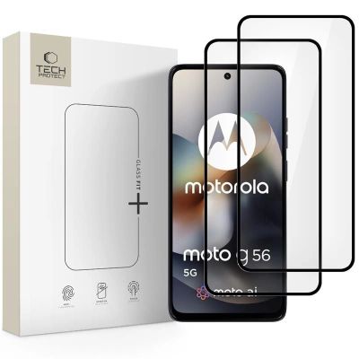 Tech-Protect Glass Fit+ 2er-Pack Panzerglas für Motorola Moto G56 5G - Schwarz
