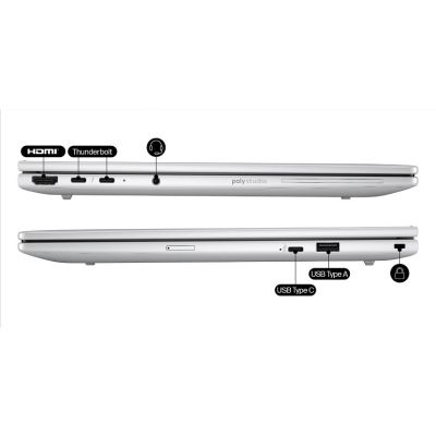 49. HP EliteBook 8 G1i AI Laptop mit Intel Core Ultra 5 225U Prozessor, 35,6 cm (14") WUXGA-Display, 16 GB DDR5-SDRAM, 512 GB SSD, Wi-Fi 6E (802.11ax), Windows 11 Pro, Silber